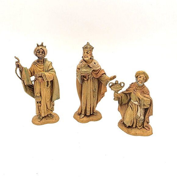 Vintage Fontanini Heirloom Depose Made Italy 1983 Small Nativity Figures 9 pcs - Picture 6 of 16